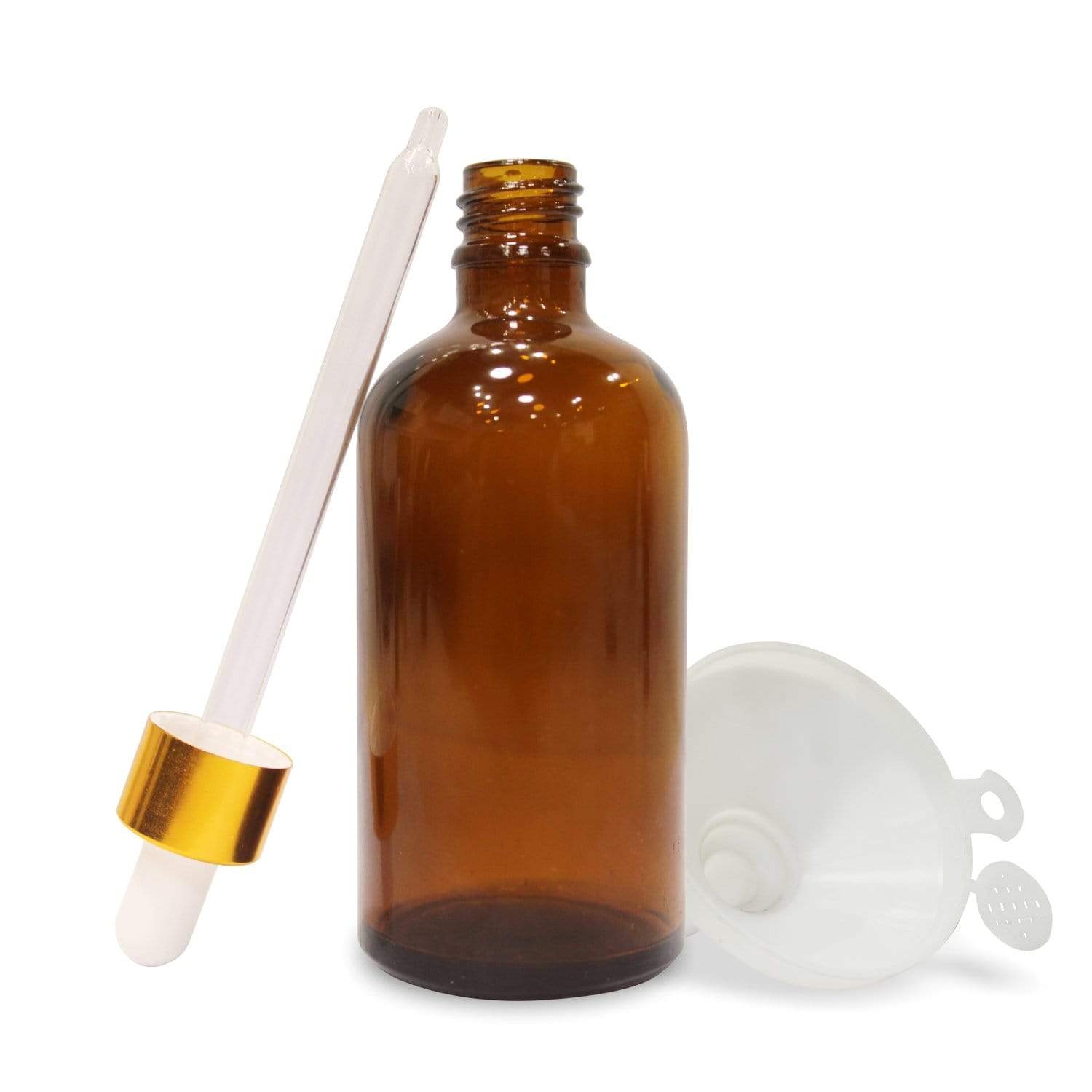 shoprythmindia Acne,Anti-acne Soap Shoprythm Glass Amber bottle with golden dropper & Funnel 4 Oz (2 Pack )